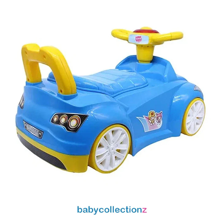 Potty Trainer In Car Shape - Front Stering - Blue