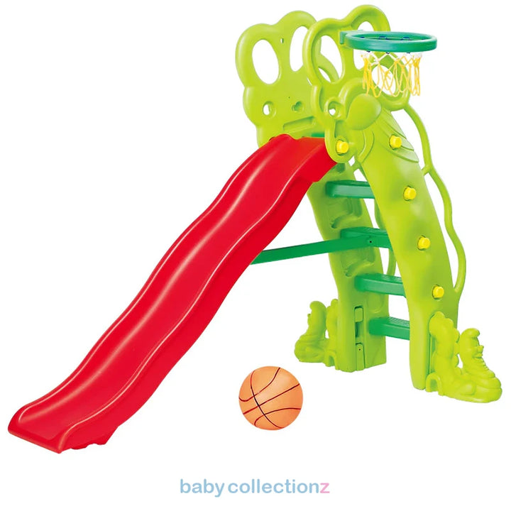 Kids Slide With Basket Ball Net