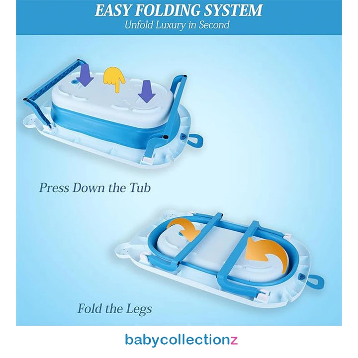 Baby Folding &amp; Portable bathtub in blue