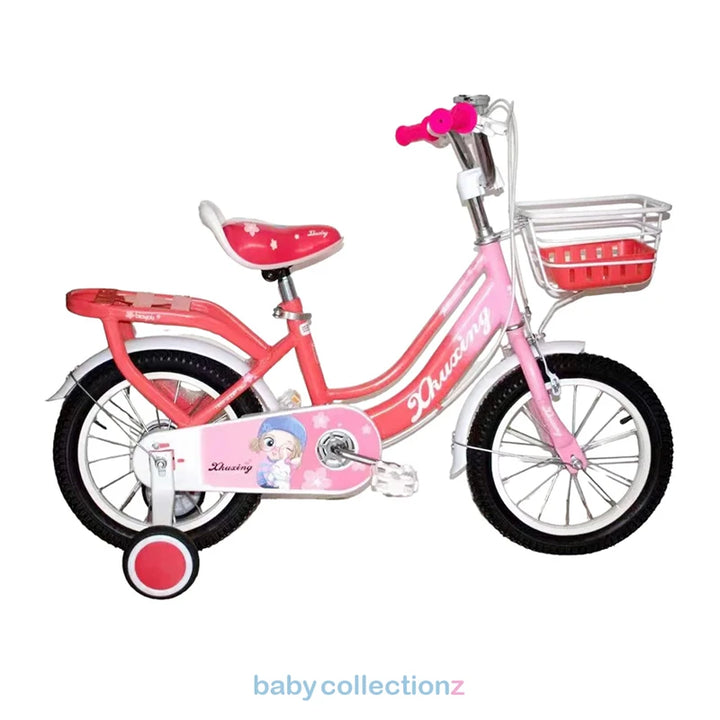 Stylish Pink 16-Inch Bicycle With Basket & Training Wheels