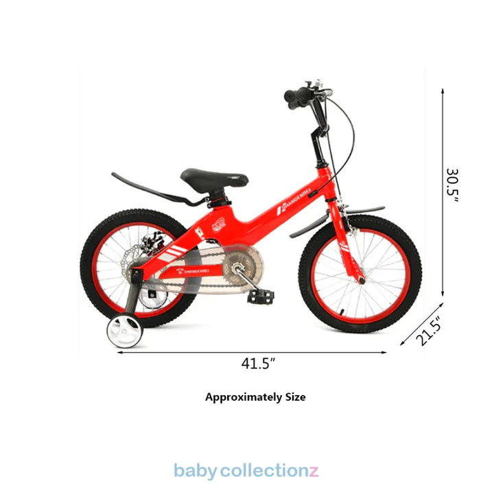 Stylish 16-Inch Red Bicycle With Training Wheels
