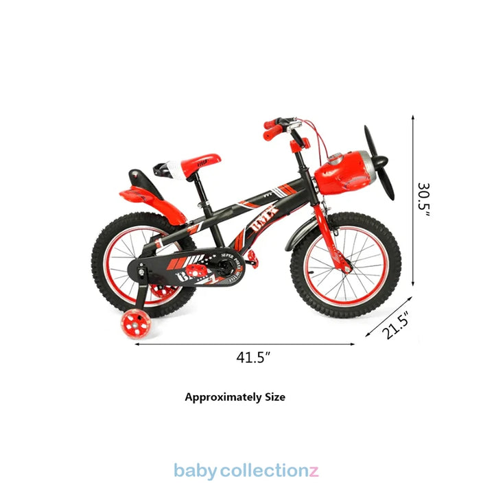 16-Inch Red Bicycle With Basket & Training Wheels