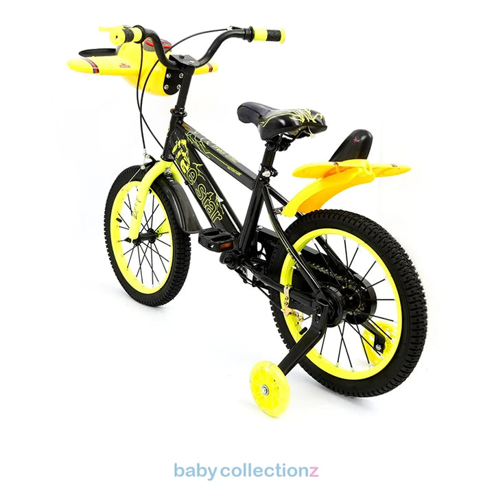 16-Inch Yellow Bicycle With Basket & Training Wheels