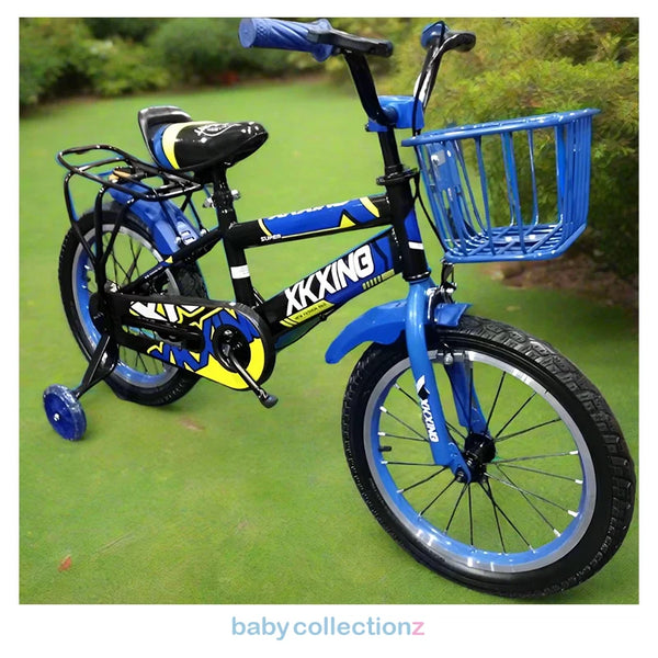 16-Inch Blue Bicycle With Basket & Training Wheels