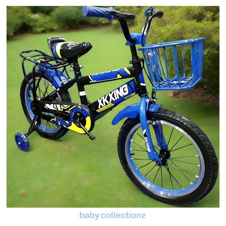 16-Inch Blue Bicycle With Basket & Training Wheels
