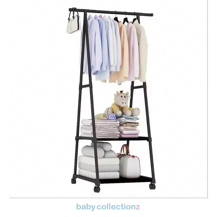 Smart Moveable Corner Cloth Stand In Black