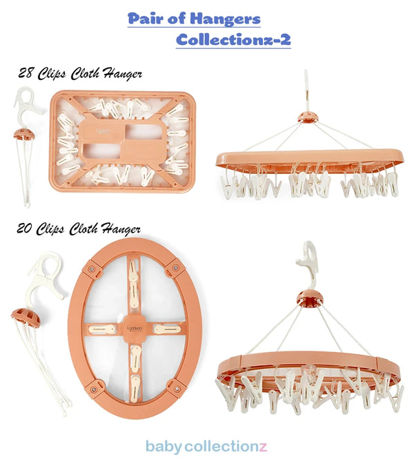 28-Clip & 20-Clip Baby Cloth Hanger – Lightweight, Durable & Super Practical! Collectionz-2