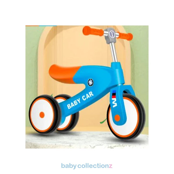 Stylish Blue Kids Bicycle 12-Inch With Two Wheels At Back