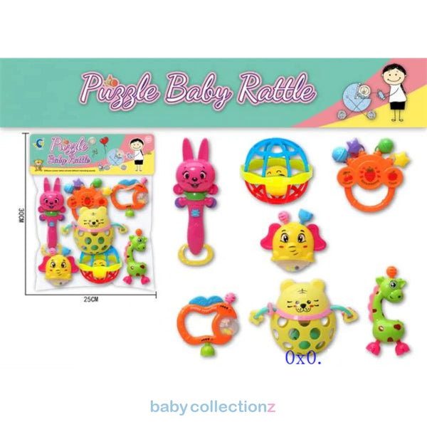 Baby Rattle - 7 Animal Character Set