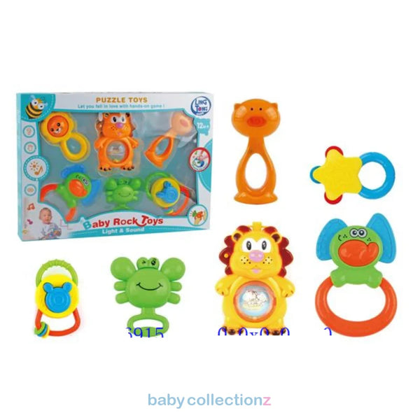 Baby Rattle With 6 Pieces Set - Baby Rock Toys