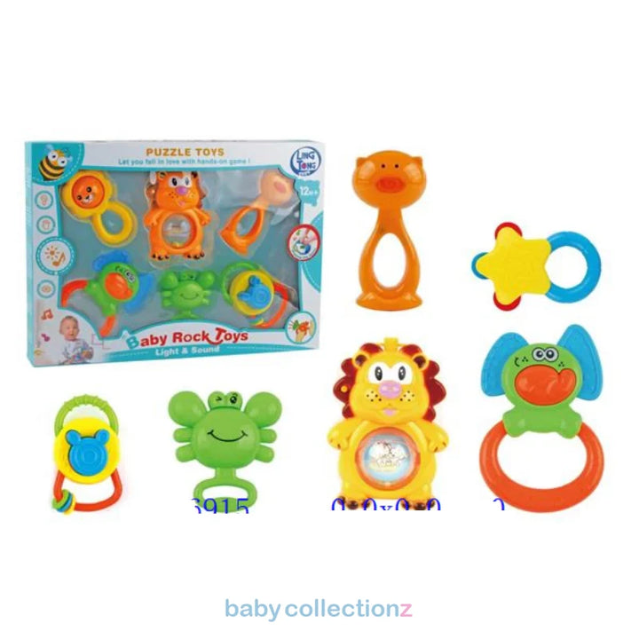 Baby Rattle With 6 Pieces Set - Baby Rock Toys