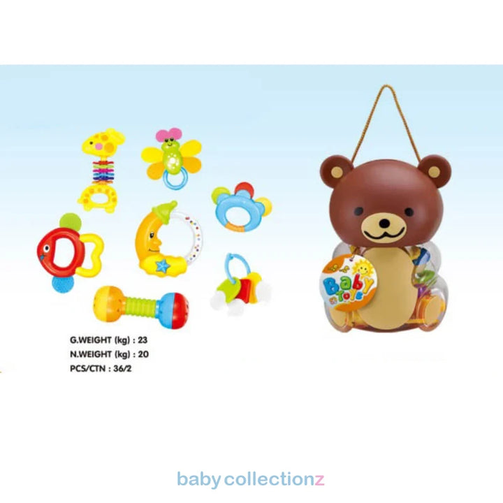 Baby Rattle With 7 Pieces Set