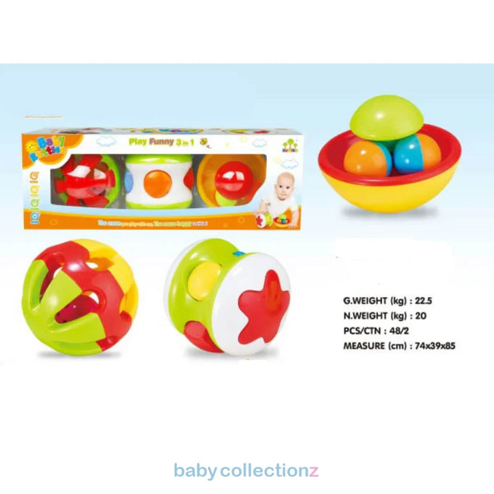 Baby Rattle with 3 Pieces Set