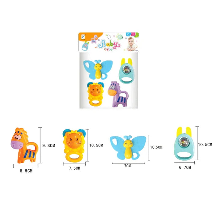 Baby Rattle with Animals Character