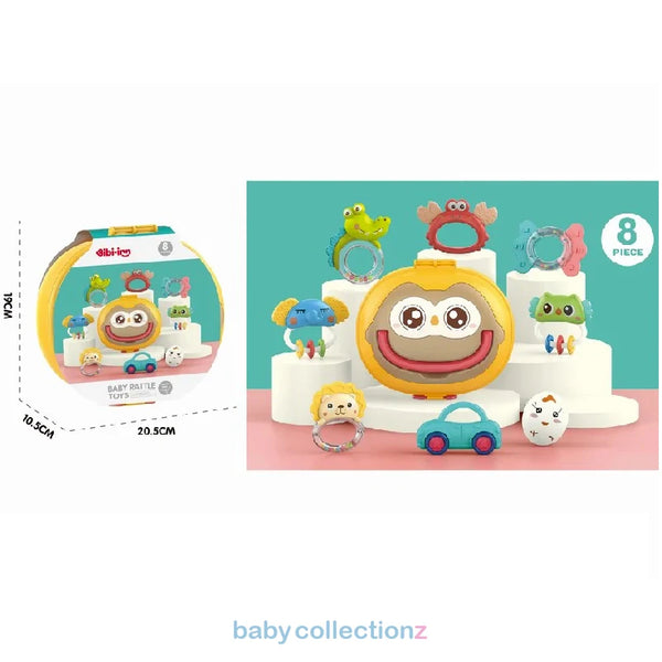 Baby Rattle with Smiling 8 Pieces Set