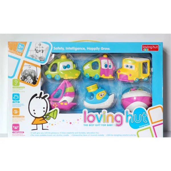 Baby Rattle 6 Pieces Set With Cars & Boats - Loving Hut