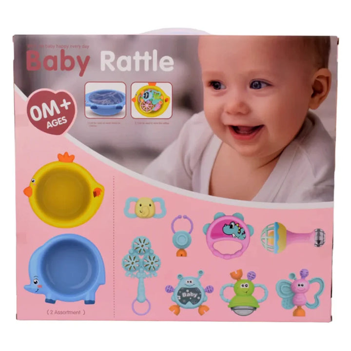 Baby Rattle With 9 Pieces Set