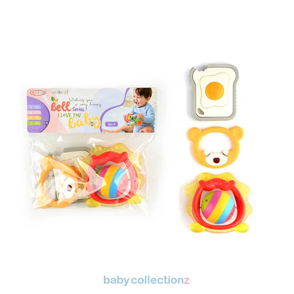Baby Rattle - 3 Pieces Teether Set