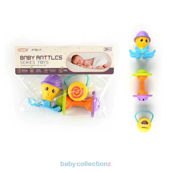 Baby Rattle with 3 Pieces Set