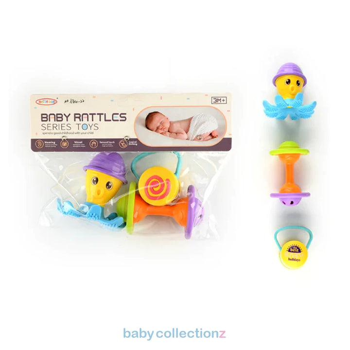 Baby Rattle with 3 Pieces Set